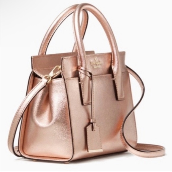 Kate Spade Metallic Gold/Rose Crossbody Mini EUC - Picture 3 of 9